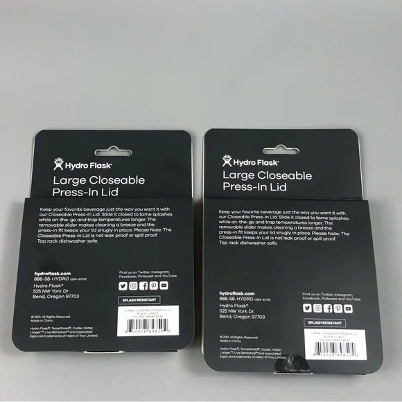 Hydro Flask Large Closeable Press-In-Lid 2pcs - Picture 3 of 3